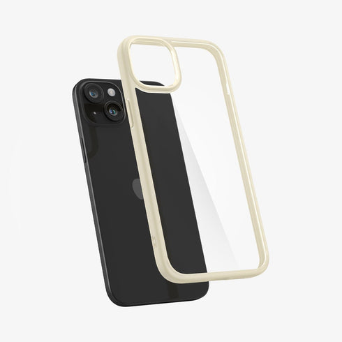 ACS07209 - iPhone 15 Series Ultra Hybrid Case in Natural Titanium showing the back